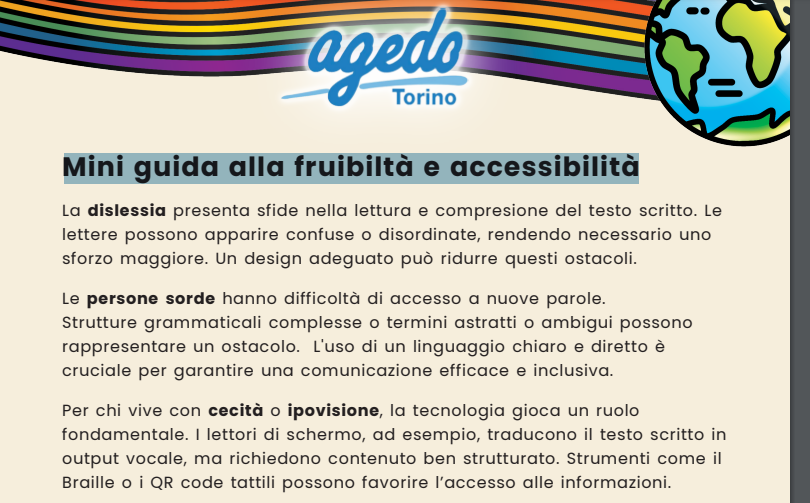 mini guida alla fruibilità e accessibilità